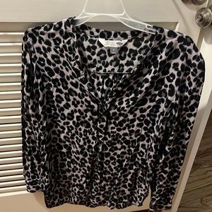 Quarter button tunic blouse